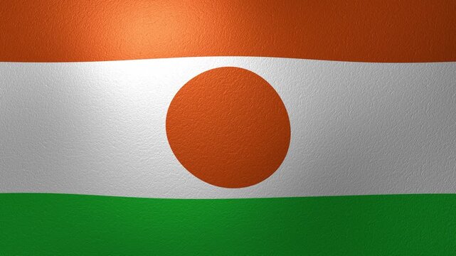 Waving flag of Niger looping animation