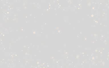 Fototapeta premium Soft golden particles float gently over a dark background. The small glowing dots vary in size and are scattered with a glowing effect. This creates a warm and dynamic lighting atmosphere.