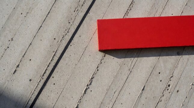 Constructivist Concrete with Red Bar