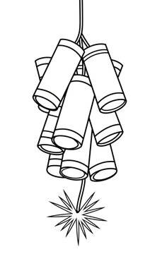 Traditional Chinese Firecracker String Vector Graphic