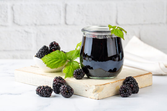 Blackberry Jam in a Jar, Tasty Homemade Berry Jam