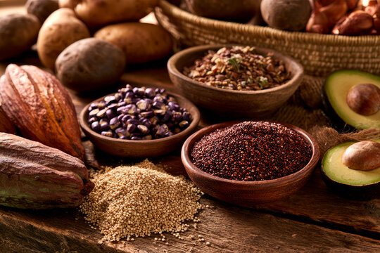 Root vegetables and spices in traditional Peruvian cuisine