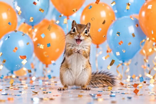 Cute Birthday Chipmunk