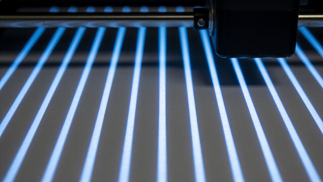 Macro of scanning laser lines across an object
