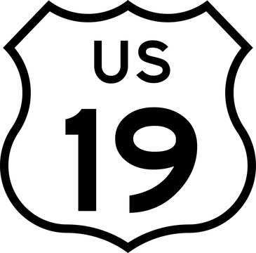 US Route 19 Emblem Badge Background Removed