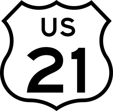 US Route 21 Emblem Badge Background Removed