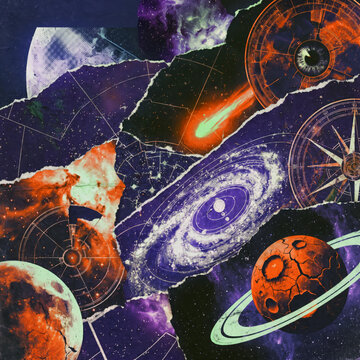 Vintage Astronomy Collage