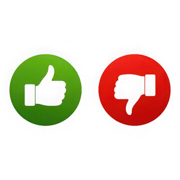 Thumbs up and down icon set