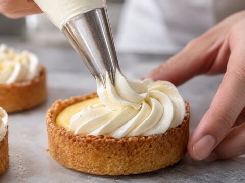 Pastry Chef Piping Cream