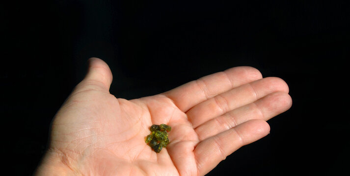 Closeup of Green Sand From Big Island