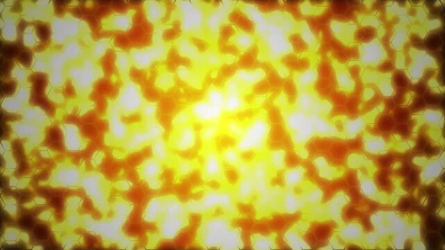Gold honeycomb hexagon pattern loop, glowing golden cells background, luxury geometric 4K