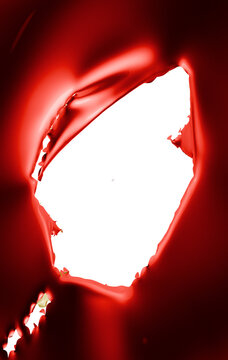 torn and shredded red wrapping paper, birthday and christmas present paper, transparent background