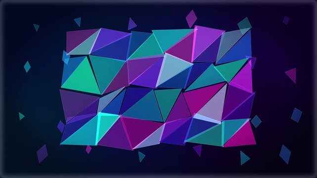 Abstract low poly geometric mesh texture with triangle pattern, polygon structure