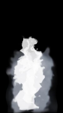 animated white smoke loop with fog element and mist texture effect