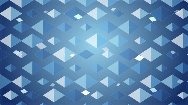 Blue diamond pattern motion background with geometric shapes and texture