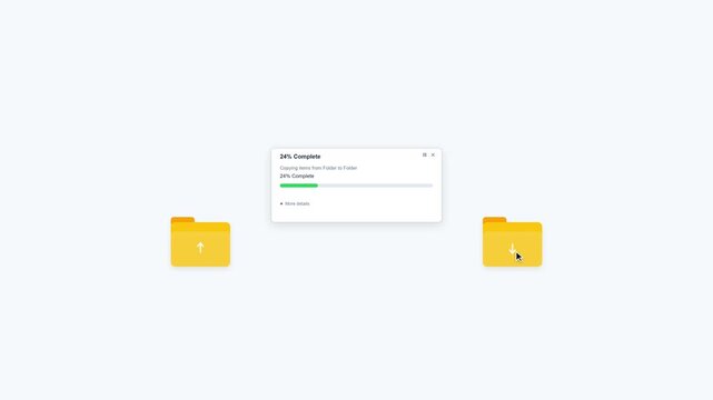 File Transfer Progress Animation Between Folders