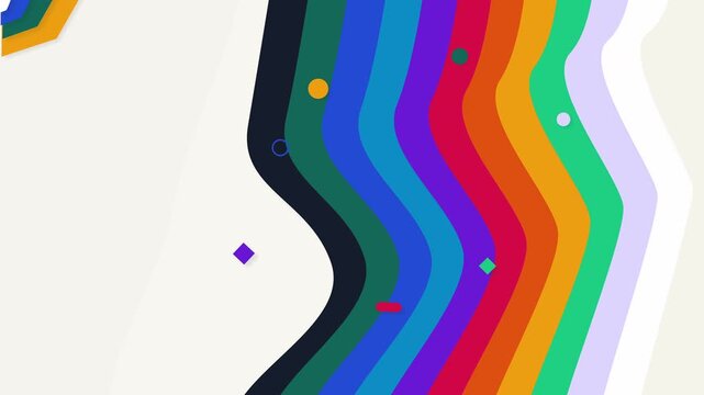 Colorful wave pattern vector texture element shape line pattern flat design icon