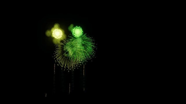 Republic of the Congo Flag Color Fireworks Right Copy Space