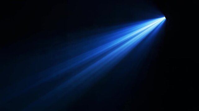 Blue Spotlight Streaming Toward Lower Left Loop 4K