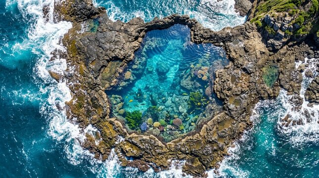 Colorful coral reef underwater ecosystem with fish