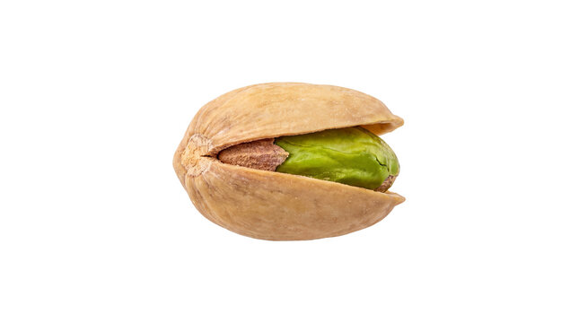 Pistachio nut in open shell, roasted salted pistachio kernel, fresh healthy organic food ingredient isolated PNG with Transparent Background