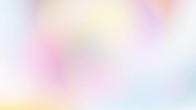 Soft clean white pastel rainbow and light holographic gradient background loop with glowing fluid light flow Perfect for creative video intros and overlays