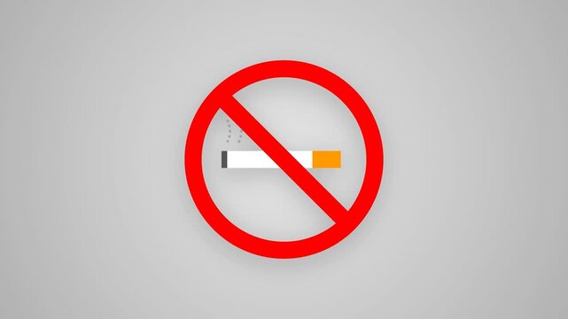 No smoking symbol indicating a public area restriction