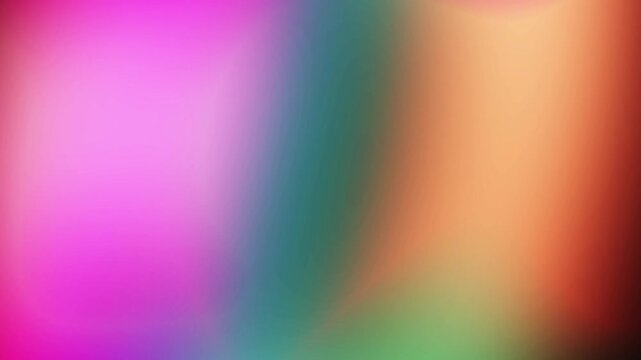 Vibrant pink purple green and cyan gradient background loop with subtle glowing liquid light reflections Perfect for aesthetic presentation backgrounds and intros