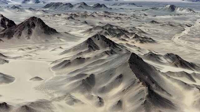 Layered Eroded Ridges of the Lenghu Yingxiongling Range, Qinghai