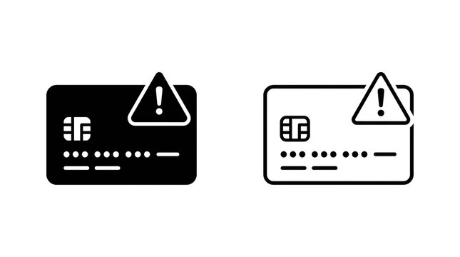 Warning symbols on credit and sim cards