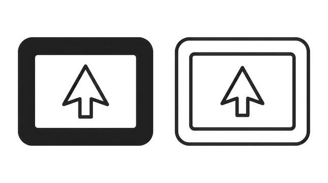 Up arrow icon in modern interface buttons