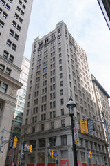 Obraz premium exterior building elevation of Canadian Pacific Building located at 69 Yonge St designed by Darling and Pearson, 1911-1913; site of a Shoppers Drug Mart, Toronto