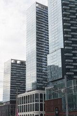 Obraz premium south elevation of towers at The Well, a multipurpose mixed-use community or master-planned mega-development, located at 486 Front St W at Spadina Av, Toronto