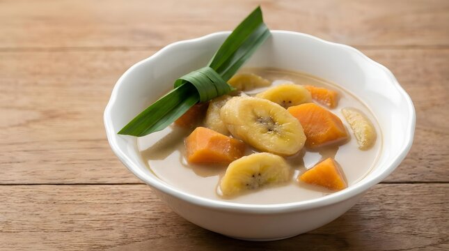 Kolak Dessert Bowl Indonesian Ramadan Treat