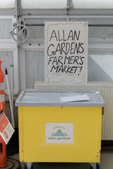Obraz premium sign at Allan Gardens Farmer's Market, Toronto