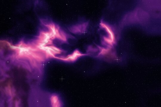 Fondo de galaxia p&uacute;rpura y rosa ideal para c&oacute;smico
