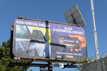 Fototapeta premium roadside billboard advertising online media streaming platform for Tubi, Toronto