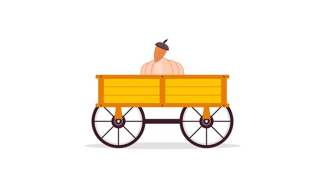 Harvest Wagon Icon seamless loop