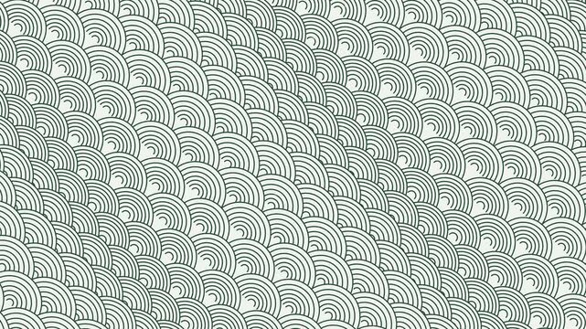 Abstract green wave scale pattern seamless loop background footage