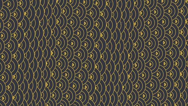 Luxury golden geometric scale pattern seamless loop video