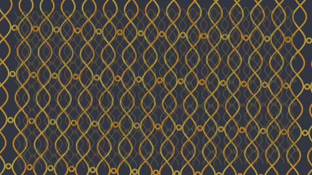 Luxury golden geometric repeating mesh pattern seamless loop background footage
