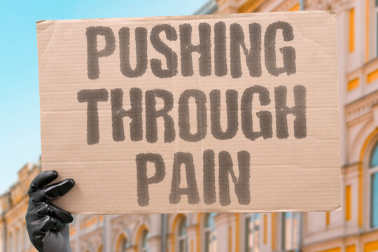 "Pushing through pain" Ignoring warning signs worsens damage. PAIN. INJURY. TRAINING. WARNING. ATHLETES.