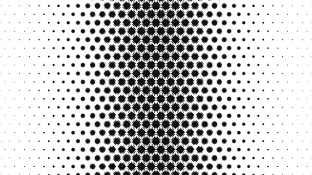 Black and white halftone pattern background, comic style dot grid gradient vector illustration