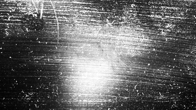 Dust and scratches design. Aged photo editor layer. Black grunge abstract overlay background. Copy space.