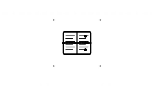 Minimalist Black Vector Icon of RegTech Compliance AI Checklist