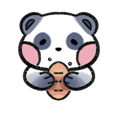 panda with a bread © Mimipototitopo