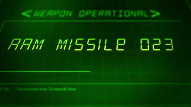 Cinematic Military HUD Interface Launch Panel - AAM Missile
