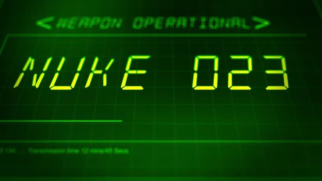 Cinematic Military HUD Interface Launch Panel - Nuke Version