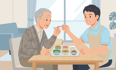 Concept Vector Illustrations for Home Care and In-Home Care Services. © DRN Studio