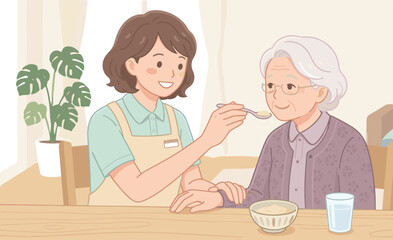 Concept Vector Illustrations for Home Care and In-Home Care Services. © DRN Studio
